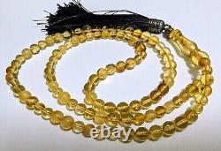 Natural Baltic amber rosary 99 beads, 22 gr