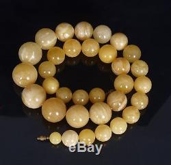 Natural Baltic egg yolk butterscotch amber necklace, 184 g