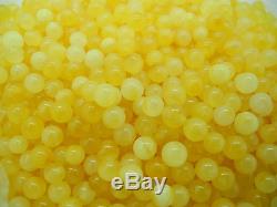 Natural Baltic yellow color round drilled amber beads