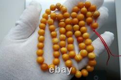 Natural Butterscotch Egg Yolk Baltic Amber Necklace Praying Beads