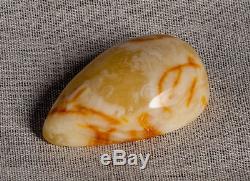 Natural Butterscotch / Milky BALTIC AMBER Egg Yolk Pendant Stone 19.19g R101065