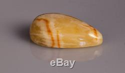 Natural Butterscotch / Milky BALTIC AMBER Egg Yolk Pendant Stone 19.19g R101065