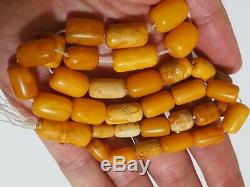 Natural Butterscotch Yolk Baltic Amber Beads Rosary Kahrman Misbah Tesbih 32 gr