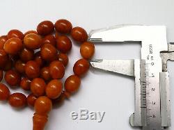 Natural Butterscotch Yolk Baltic Amber Beads Rosary Kahrman Misbah Tesbih 43 gr
