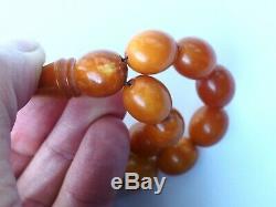 Natural Butterscotch Yolk Baltic Amber Beads Rosary Kahrman Misbah Tesbih 44,7gr