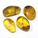 Natural Caribbean Amber Semi Polished Free Shaped Large Gemstones Set 84 g