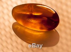 Natural Cognac Brown Egg Yolk BALTIC AMBER Genuine Stone 20.65g R101028
