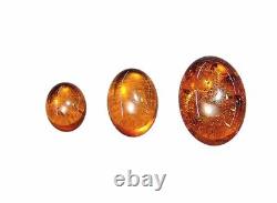 Natural Extra Fine Baltic Amber Oval Cabochon AAA+ 8x6mm-25x18mm