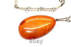 Natural Genuine Antique Butterscotch Egg Yolk Baltic Amber Pendant 26.8g