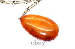 Natural Genuine Antique Butterscotch Egg Yolk Baltic Amber Pendant 26.8g