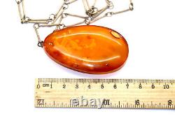 Natural Genuine Antique Butterscotch Egg Yolk Baltic Amber Pendant 26.8g