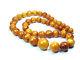 Natural Genuine Baltic Amber BUTTERSCOTCH EGG Yolk Necklace Beads 27.80 g