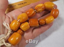 Natural Genuine Baltic Amber Butterscotch Egg Yolk Beads- 45.4g- 9.25 Strand -j