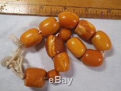 Natural Genuine Baltic Amber Butterscotch Egg Yolk Beads- 45.4g- 9.25 Strand -j
