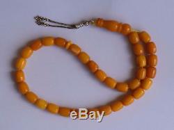 Natural Genuine Baltic Butterscotch Amber- Islamic prayer beads Tasbih