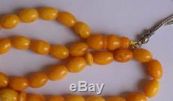 Natural Genuine Baltic Butterscotch Amber- Islamic prayer beads Tasbih