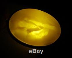 Natural Genuine Butterscotch Egg Yolk Baltic Amber Pendant Ster. Silver 925