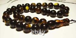 Natural Islamic amber rosary natural Baltic amber prayer pressed