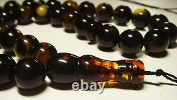 Natural Islamic amber rosary natural Baltic amber prayer pressed