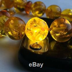Natural Large Transparent Baltic Amber Butterscotch Kerhibar Prayer Beads