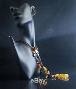 Natural Multicolor Baltic Amber Necklace 34 gr