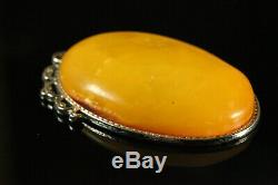 Natural OLD Antique 22.3 g Butterscotch Egg Yolk Baltic Amber Stone Pendant C357