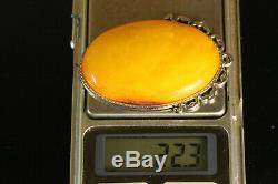 Natural OLD Antique 22.3 g Butterscotch Egg Yolk Baltic Amber Stone Pendant C357