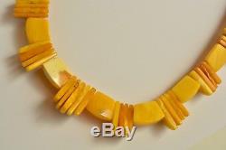 Natural OLD Antique 50 gr Butterscotch Egg Yolk Baltic Amber Stone NECKLACE