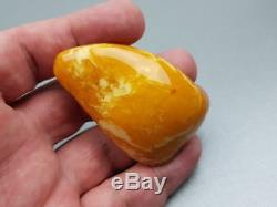 Natural Old 17.03 gr. Butterscotch Egg Yolk Baltic Amber Brooch