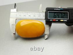 Natural Old 22.52 gr. Butterscotch Egg Yolk BALTIC CABOCHON AMBER BROOCH