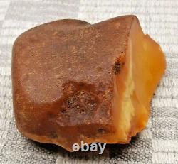 Natural Raw Vintage Antique Yellow Red Scotch Baltic Amber Stone