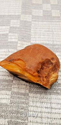 Natural Raw Vintage Antique Yellow Red Scotch Baltic Amber Stone