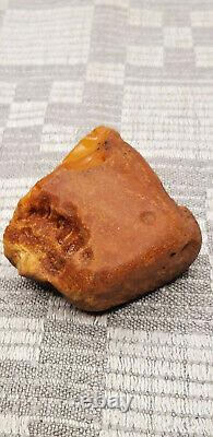 Natural Raw Vintage Antique Yellow Red Scotch Baltic Amber Stone