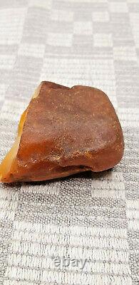 Natural Raw Vintage Antique Yellow Red Scotch Baltic Amber Stone