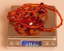 Natural Red / Brown BALTIC AMBER Necklace 25.35g R101048