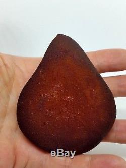 Natural Unique Baltic Sea Amber Brown Cherry Big Drop Pendant 49.14 g