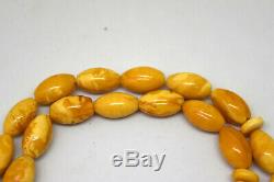 Natural Untreated Baltic Butterscotch Amber Necklace Praying Beads Tasbih