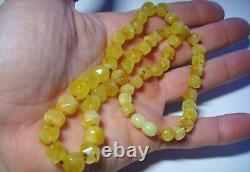 Natural Vintage Amber Beads Antique Baltic Amber Butterscotch Necklace
