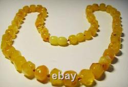 Natural Vintage Amber Beads Antique Baltic Amber Butterscotch Necklace
