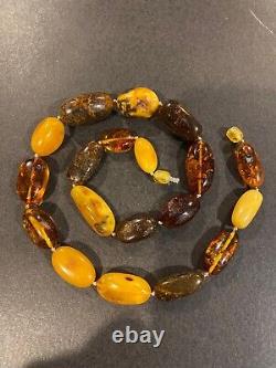 Natural Vintage Amber Beads Antique Baltic Old Necklace