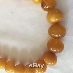 Natural Vintage Antique Baltic Amber OLD BUTTERSCOTCH EGG YOLK BEADS Necklace