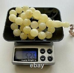 Natural White Baltic Amber 50g. Islamic Prayer Rosary 14mm. Beads Tesbih Misbaha