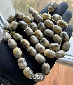 Natural White Baltic Amber 80g. Islamic Prayer Rosary Big Beads Tesbih Misbaha