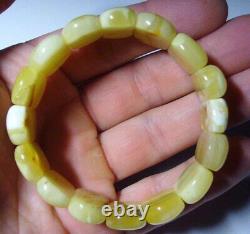 Natural White Baltic Amber beads Bracelet Genuine Amber Bracelet High Quality
