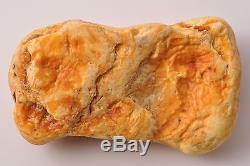Natural antique Baltic butterscotch egg yolk amber stone 58.35g size 86x52x29mm