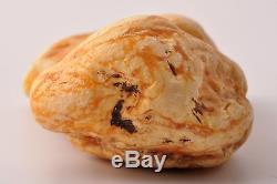Natural antique Baltic butterscotch egg yolk amber stone 58.35g size 86x52x29mm