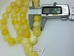 Natural baltic amber ISLAMIC 33 PRAYER BEADS ROSARY Yellow Butter Marble 143gr
