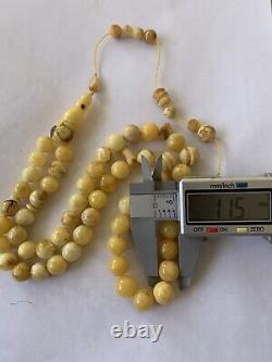 Natural baltic amber islamic prayer rosary / 45.4 Gram/ 3 / Anklet