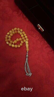 Natural baltic amber rosary beads vintage