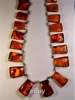 Natural genuine Baltic Amber old vintage collar necklace 51 gram women's 1139